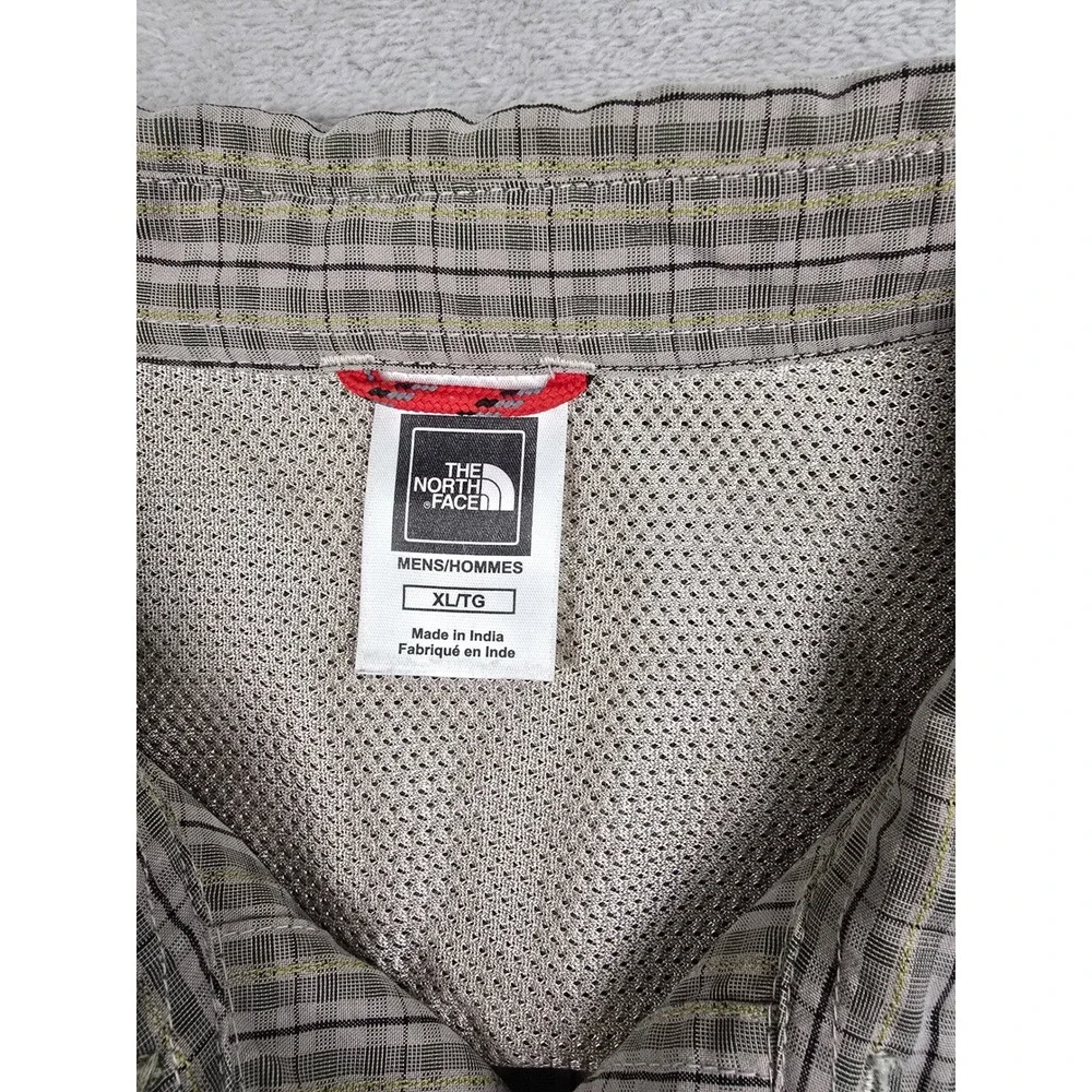 The North Face Button Up Shirt Mens XL Green Plaid‎ Long Sleeve Modal Roll Up